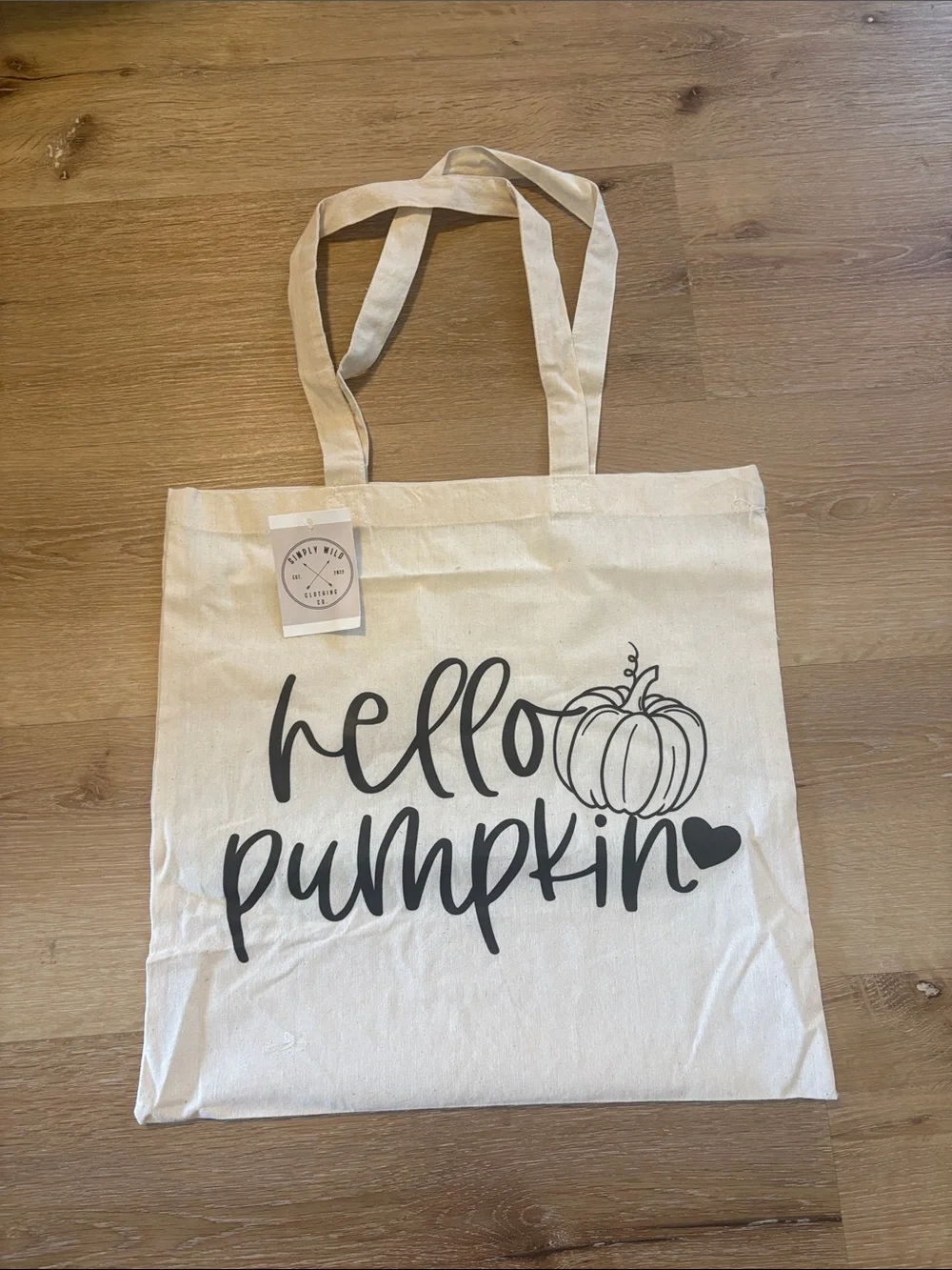 Hello Pumpkin Canvas Tote Bag